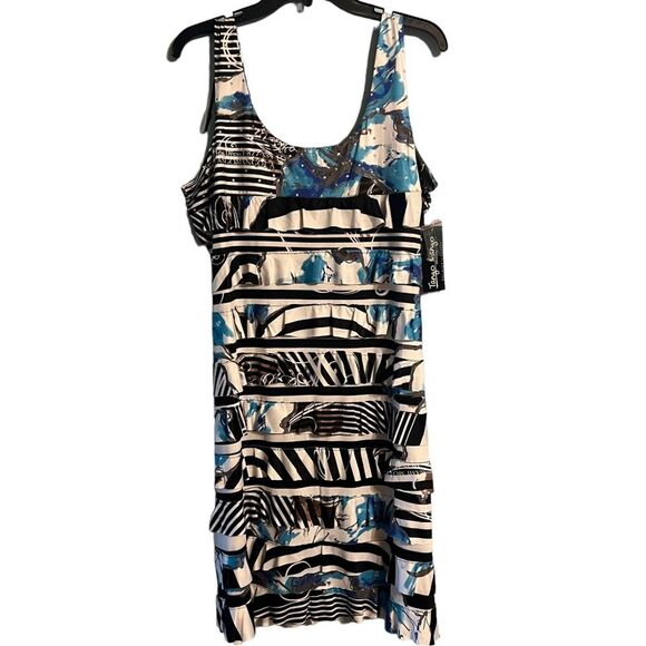 Tango Mango Blue ruffles Sleeveless Women’s dress Sz XL NWT🏷 - Picture 15 of 16